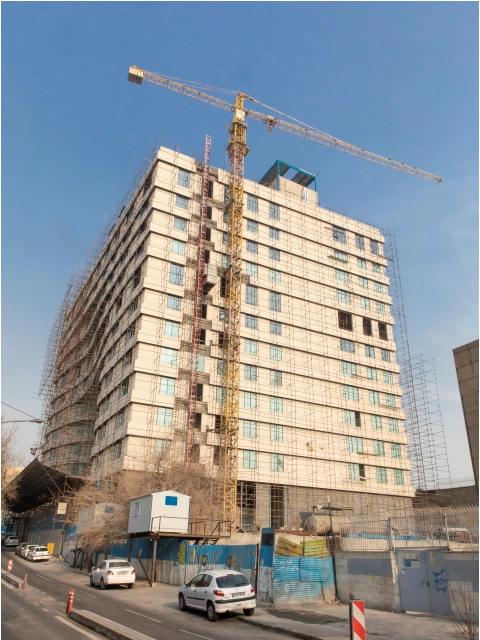 اجرای نمای مجتمع ونک پرایم