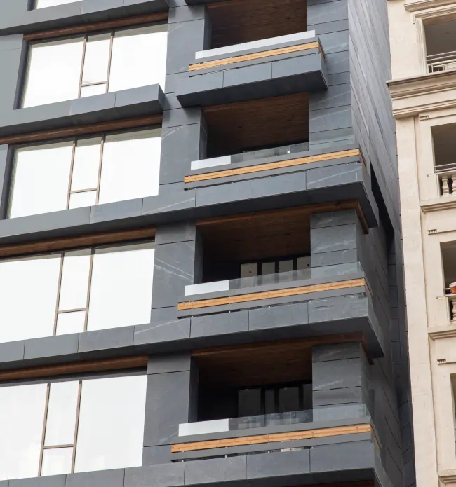 نمای مدرن آپارتمان مسکونی هوم الونت 04