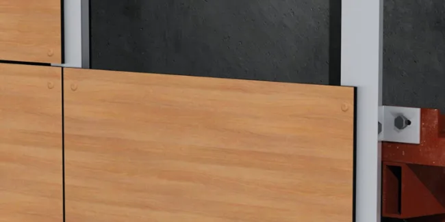 نصب HPL با پیچ نمایان